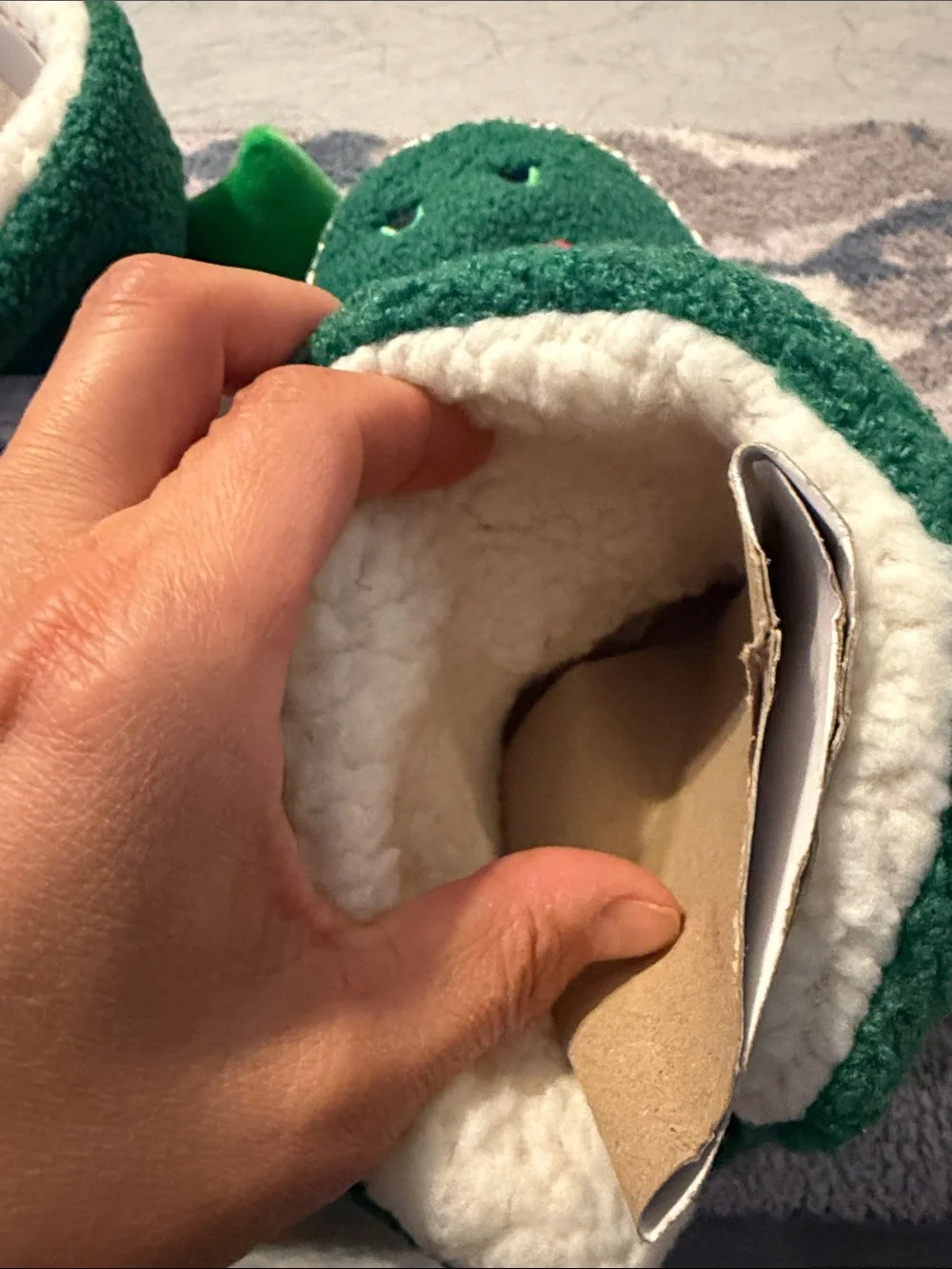 Hanna Anderson Green Dragon Plush Slipper Boots Never Worn! Size 4Y-5Y